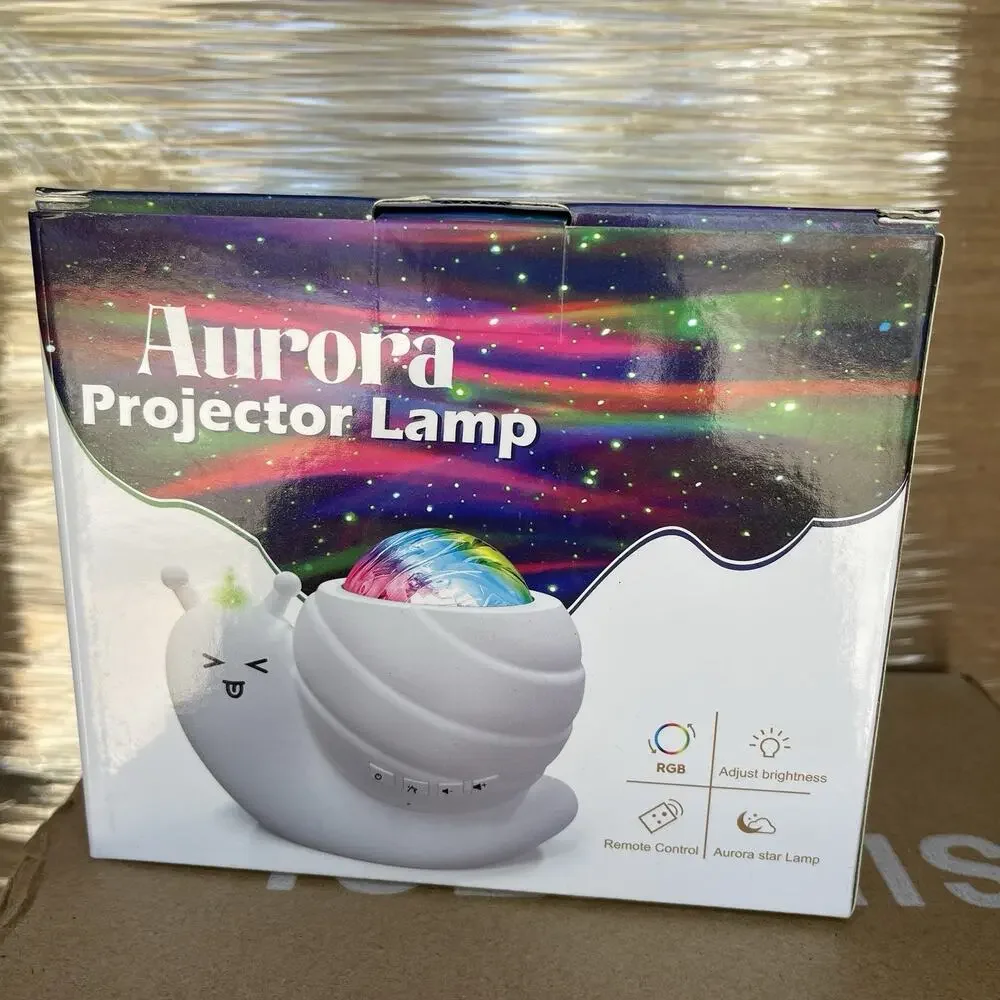 Snail Music Lamp Musical‎ Star Galaxy Projector Light, LED Night Light Lamp Blue